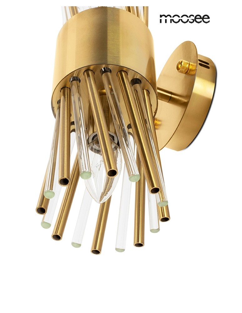 Glamour wall lamps - MOOSEE LORENZO gold wall lamp (MSE010100338) - product kolory-swiatla.pl 5