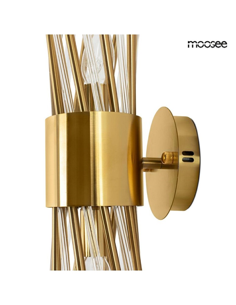 Glamour wall lamps - MOOSEE LORENZO gold wall lamp (MSE010100338) - product kolory-swiatla.pl 8