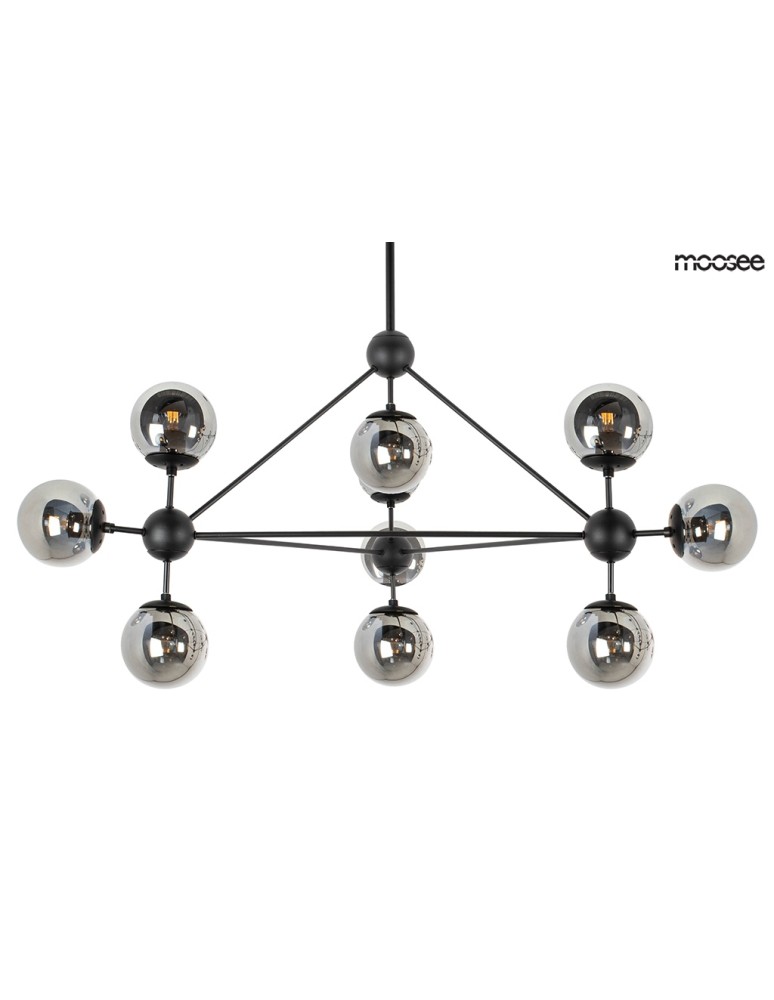Pendant lamps - Moosee MOOSEE pendant lamp ASTRIFERO 10 black / amber (MSE010100181) - product kolory-swiatla.pl 1