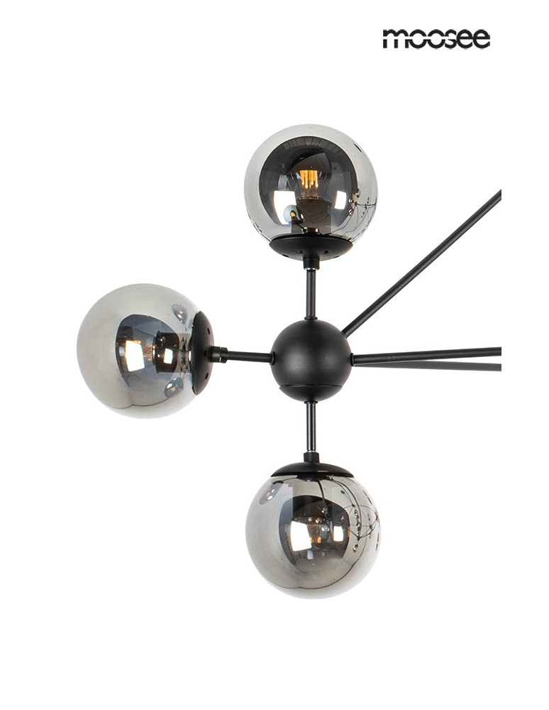 Pendant lamps - Moosee MOOSEE pendant lamp ASTRIFERO 10 black / amber (MSE010100181) - product kolory-swiatla.pl 3