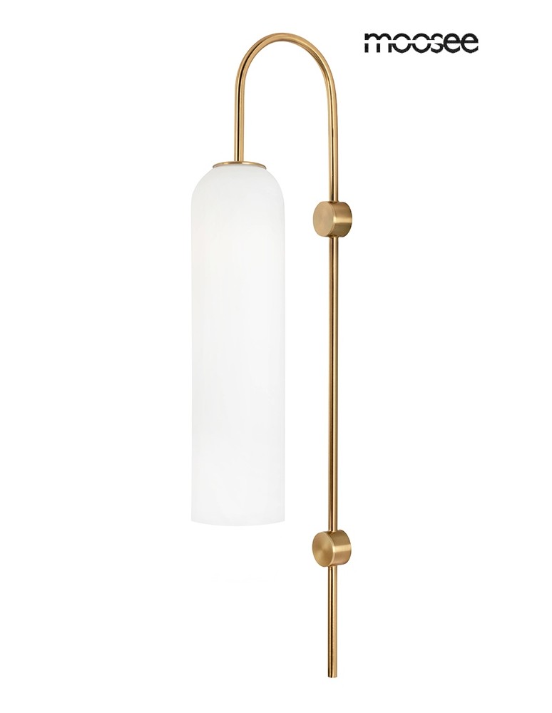 Glamour wall lamps - MOOSEE SLACK gold / white wall lamp (MSE010100341) - product kolory-swiatla.pl 1