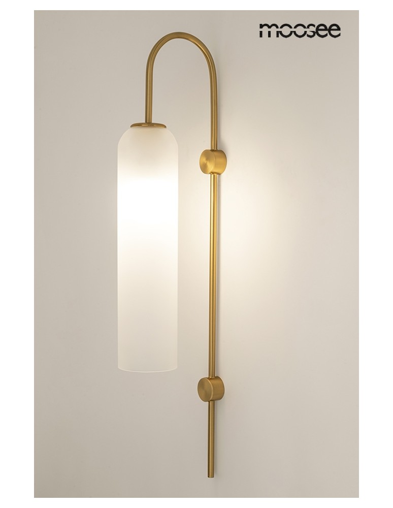 Glamour wall lamps - MOOSEE SLACK gold / white wall lamp (MSE010100341) - product kolory-swiatla.pl 2