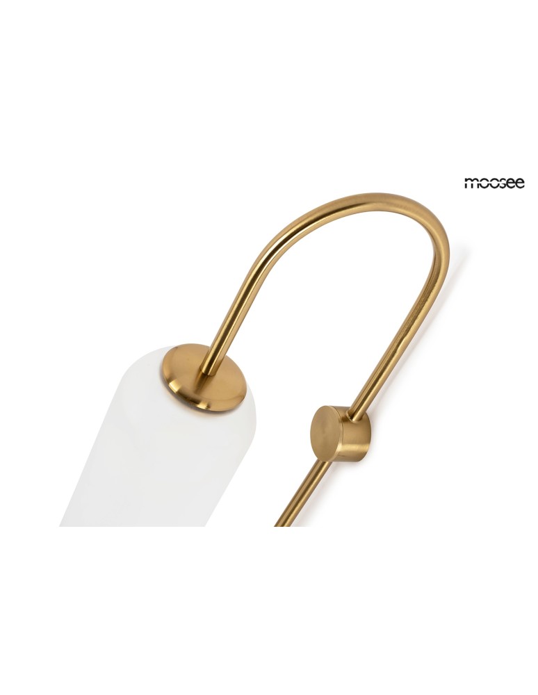 Glamour wall lamps - MOOSEE SLACK gold / white wall lamp (MSE010100341) - product kolory-swiatla.pl 4