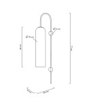 Glamour wall lamps - MOOSEE SLACK gold / white wall lamp (MSE010100341) - product 7