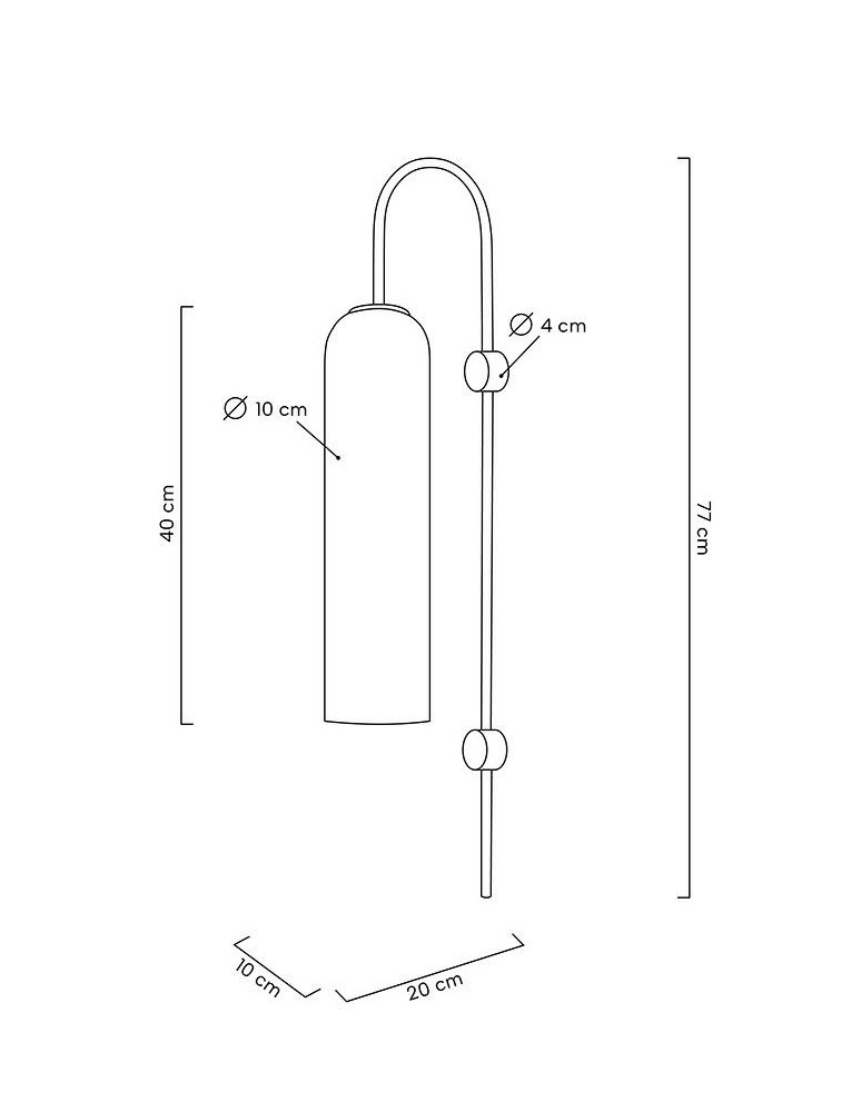 Glamour wall lamps - MOOSEE SLACK gold / white wall lamp (MSE010100341) - product kolory-swiatla.pl 7