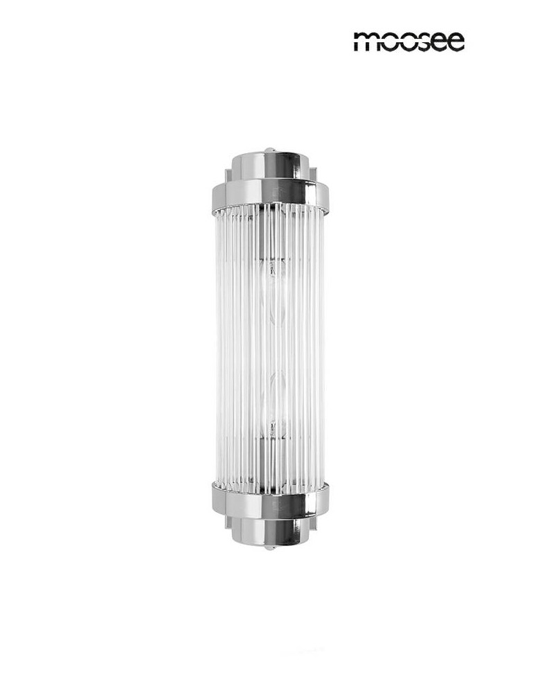 Glamour wall lamps - MOOSEE COLUMN 40 silver wall lamp (MSE010100360) - product kolory-swiatla.pl 1