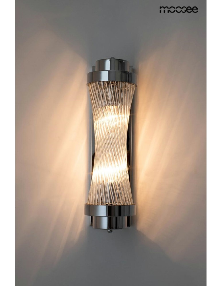 Glamour wall lamps - MOOSEE COLUMN 40 silver wall lamp (MSE010100360) - product kolory-swiatla.pl 3