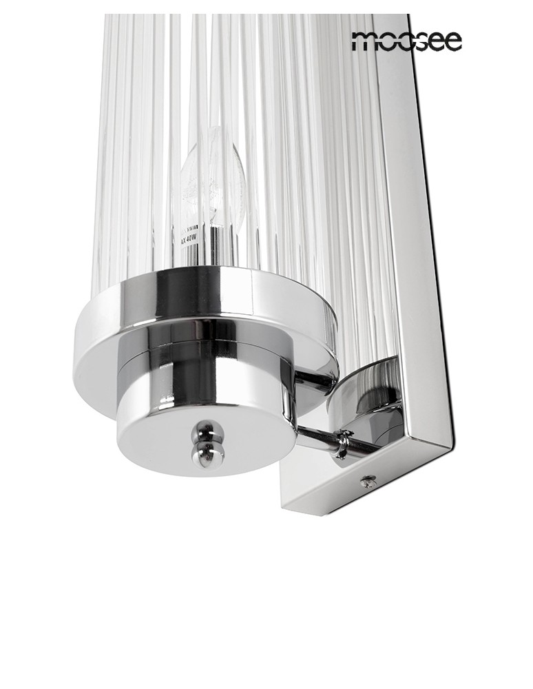 Glamour wall lamps - MOOSEE COLUMN 40 silver wall lamp (MSE010100360) - product kolory-swiatla.pl 5