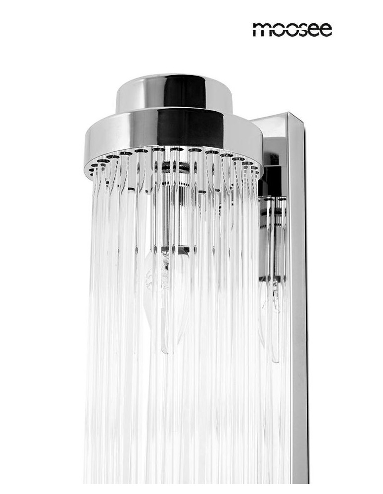 Glamour wall lamps - MOOSEE COLUMN 40 silver wall lamp (MSE010100360) - product kolory-swiatla.pl 6