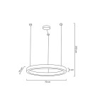 Pendant lamps circles - Moosee MOOSEE RING LUXURY 70 gold pendant lamp - LED, chrome gold (MSE010100170) - product 6