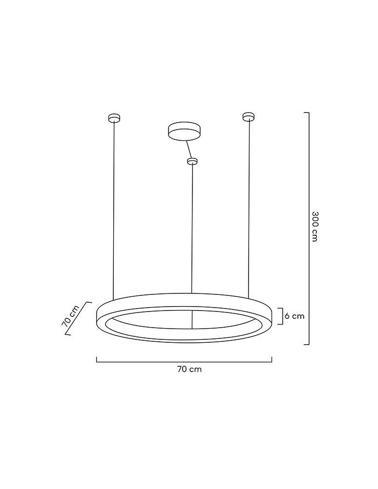 Pendant lamps circles - Moosee MOOSEE RING LUXURY 70 gold pendant lamp - LED, chrome gold (MSE010100170) - product kolory-swiatla.pl 6