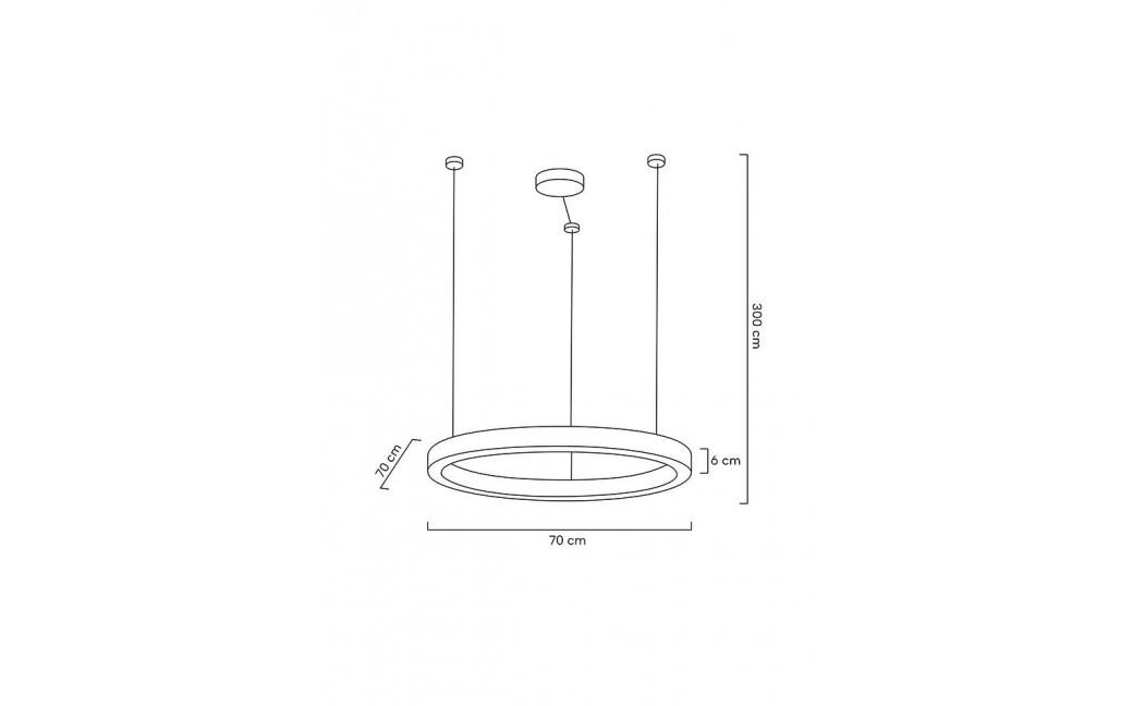 Moosee MOOSEE lampa wisząca RING LUXURY 70 złota - LED, chromowane złoto (MSE010100170)