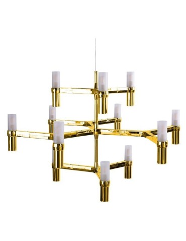 Step into Design CANDLES-12A gold 75cm pendant lamp