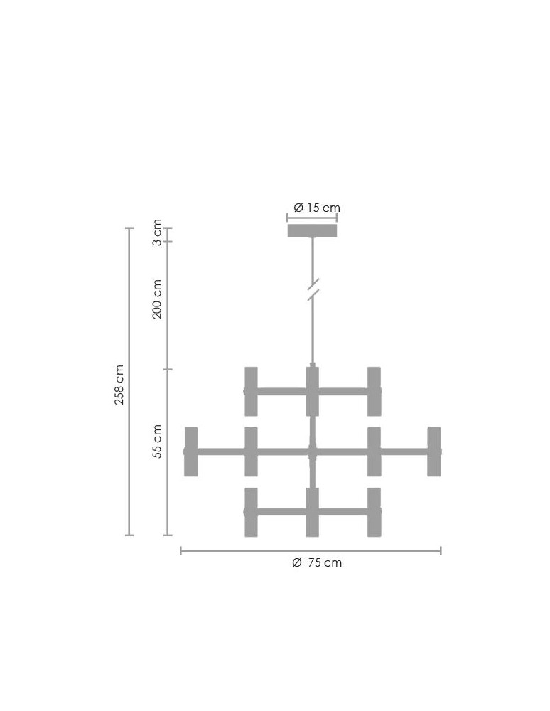Modern chandeliers - Step into Design CANDLES-12A gold 75cm pendant lamp - product kolory-swiatla.pl 8