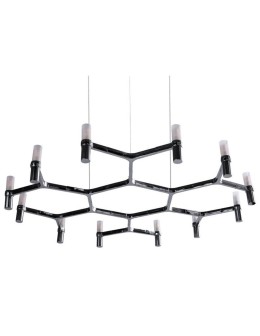 Step into Design CANDLES-12B chrome 106cm pendant lamp