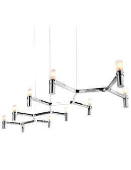 Step into Design Lampa wisząca CANDLES-10 chrom 165cm