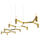 Designer pendant lamps - Step into Design CANDLES-10 gold 165cm pendant lamp - product 1