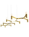Step into Design CANDLES-10 gold 165cm pendant lamp