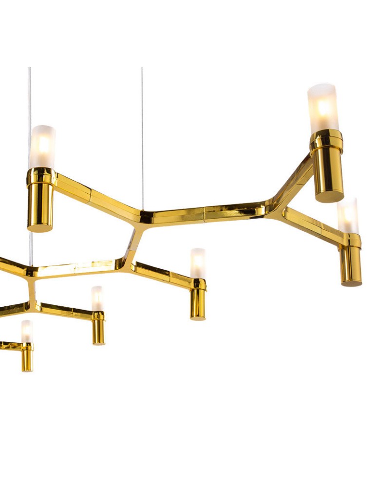 Designer pendant lamps - Step into Design CANDLES-10 gold 165cm pendant lamp - product kolory-swiatla.pl 2