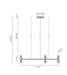 Designer pendant lamps - Step into Design CANDLES-10 gold 165cm pendant lamp - product 7