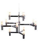 Designer pendant lamps - Step into Design CANDLES-12A chrome 75cm pendant lamp - product 2