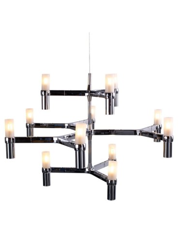 Step into Design CANDLES-12A chrome 75cm pendant lamp - product 2