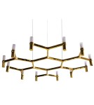 Designer pendant lamps - Step into Design CANDLES-12B gold 106cm pendant lamp - product 1