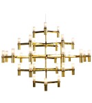 Modern chandeliers - Step into Design CANDLES-30 gold 120cm pendant lamp - product 1