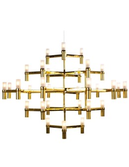 Step into Design CANDLES-30 gold 120cm pendant lamp