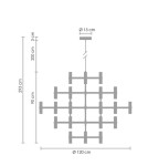 Modern chandeliers - Step into Design CANDLES-30 gold 120cm pendant lamp - product 9