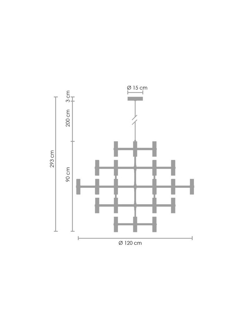 Modern chandeliers - Step into Design CANDLES-30 gold 120cm pendant lamp - product kolory-swiatla.pl 9