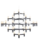 Designer pendant lamps - Step into Design CANDLES-30 chrome 120cm pendant lamp - product 1