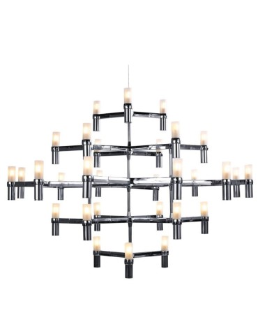 Step into Design CANDLES-30 chrome 120cm pendant lamp