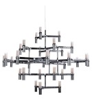 Designer pendant lamps - Step into Design CANDLES-30 chrome 120cm pendant lamp - product 2