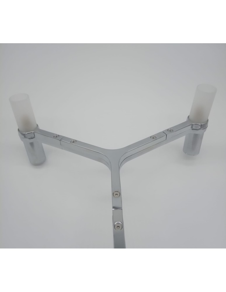 Designer pendant lamps - Step into Design CANDLES-30 chrome 120cm pendant lamp - product kolory-swiatla.pl 6