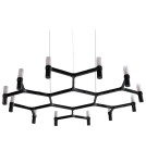 Designer pendant lamps - Step into Design Pendant lamp CANDLES-12B black 106cm - product 1