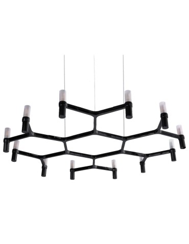 Step into Design Pendant lamp CANDLES-12B black 106cm