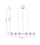 Designer pendant lamps - Step into Design Pendant lamp CANDLES-12B black 106cm - product 8