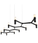 Designer pendant lamps - Step into Design CANDLES-10 pendant lamp black 165cm - product 1