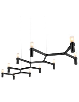 Step into Design Lampa wisząca CANDLES-10 czarna 165cm