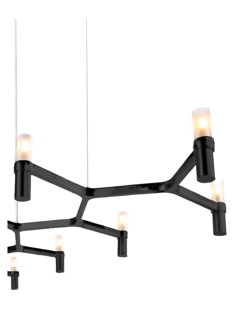 Designer pendant lamps - Step into Design CANDLES-10 pendant lamp black 165cm - product kolory-swiatla.pl 2