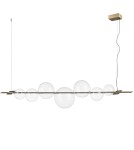 Pendant lamps spheres - Step into Design AMORE LED pendant lamp gold 153cm - product 1