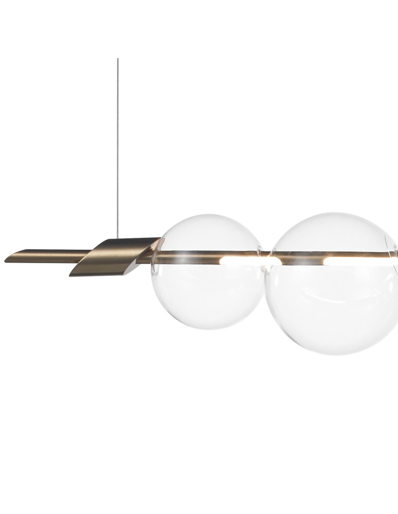 Pendant lamps spheres - Step into Design AMORE LED pendant lamp gold 153cm - product kolory-swiatla.pl 2