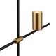 Step into Design Lampa wisząca LUNGO czarno złota 135cm