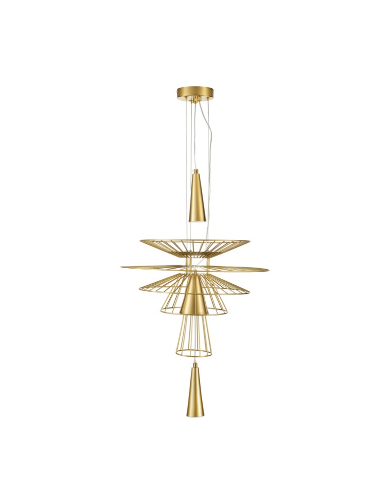 Designer pendant lamps - Step into Design SUSSO S gold 40cm pendant lamp  - product kolory-swiatla.pl 1