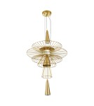Designer pendant lamps - Step into Design SUSSO S gold 40cm pendant lamp  - product 2