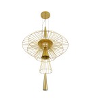 Designer pendant lamps - Step into Design SUSSO L gold 60cm pendant lamp  - product 2
