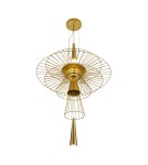 Designer pendant lamps - Step into Design SUSSO L gold 60cm pendant lamp  - product 3