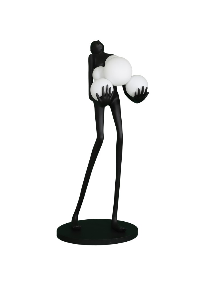 Designer floor lamps - Step into Design WOMAN floor lamp black 180cm - product kolory-swiatla.pl 1