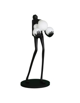 Step into Design Lampa podłogowa WOMAN czarna 180cm